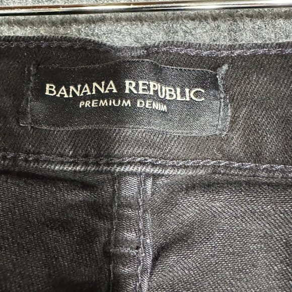 Banana Republic Jeans Womens 28 Skinny Black Cotton Stretch Pockets Premium Deni - Picture 5 of 9